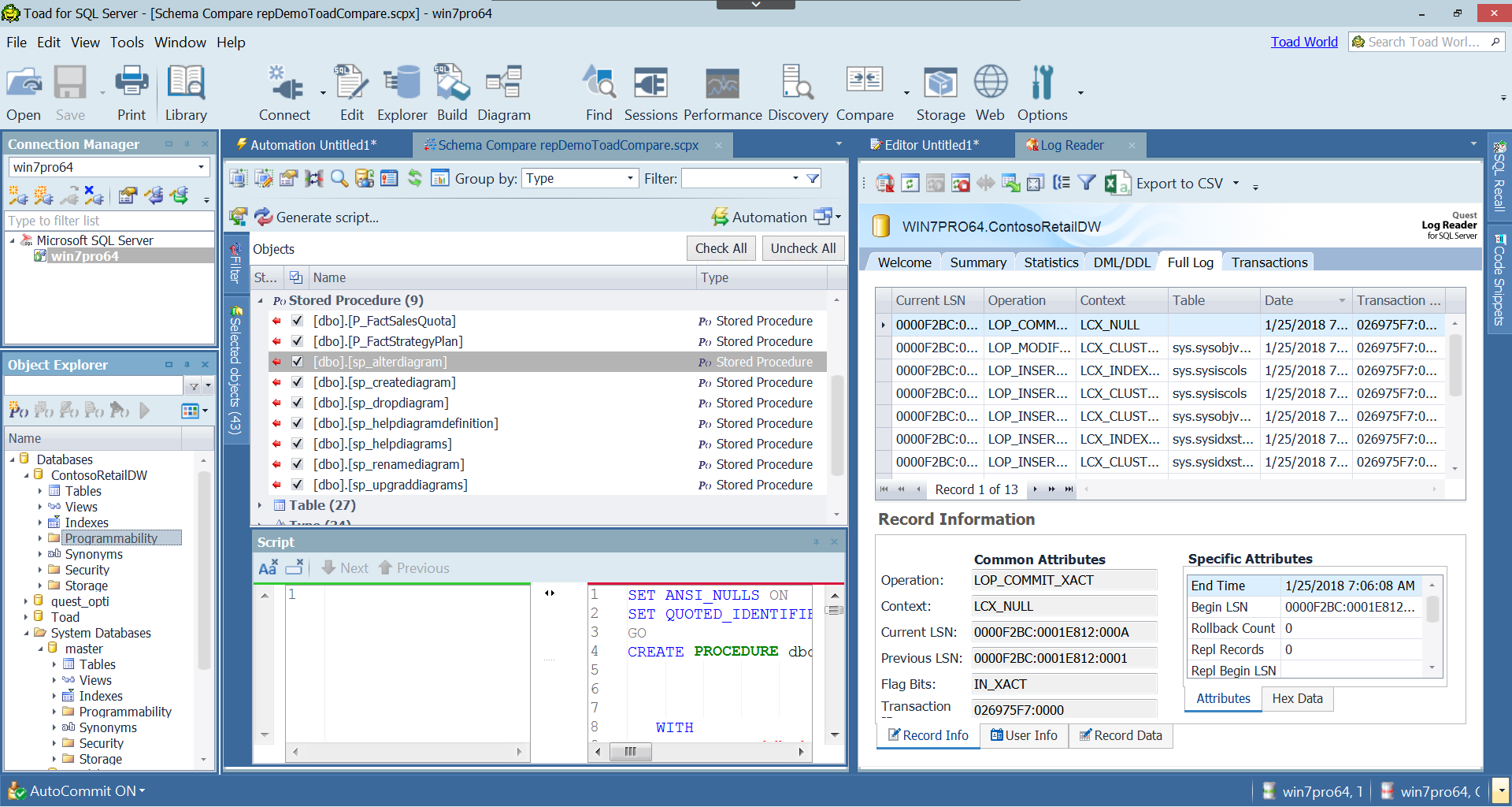 Toad for SQL Database Administration